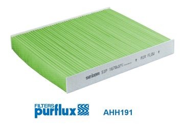 AHH191 PURFLUX Pollen filter MERCEDES-BENZ High efficiency air filter (HEPA), 252 mm x 216 mm x 32 mm
