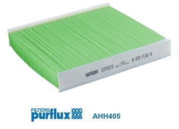 AHH405 PURFLUX Pollen filter NISSAN High efficiency air filter (HEPA), 215 mm x 200 mm x 35 mm
