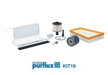 Original PURFLUX Oil service kit KIT19 for RENAULT MEGANE