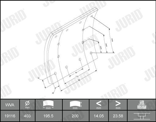 1911601070 Brake Lining Kit, drum brake JURID 1911601070 review and test