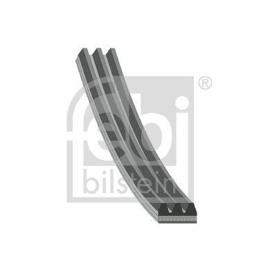 177055 FEBI BILSTEIN Alternator belt DACIA 746mm, 3, EPDM (ethylene propylene diene Monomer (M-class) rubber), Elastic, Requires special tools for mounting