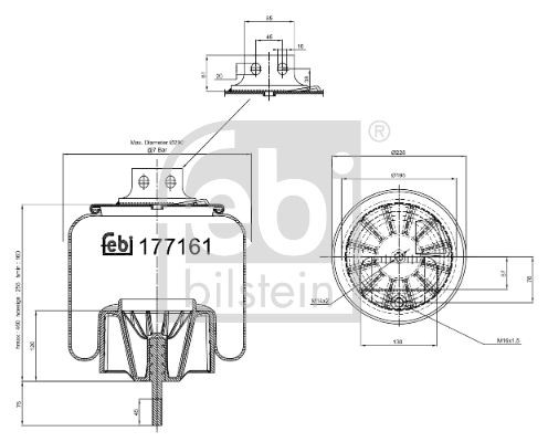 FEBI BILSTEIN Front Axle Left Boot, air suspension 177161 buy