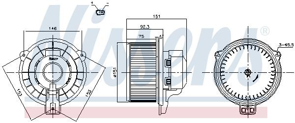 OEM-quality NISSENS 87821 Heater fan motor