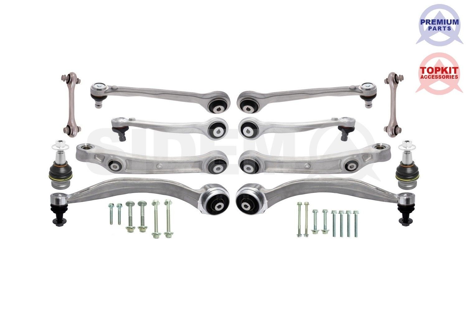 SIDEM Trailing Arm, Front Axle, with fastening material Control arm kit 370072 buy