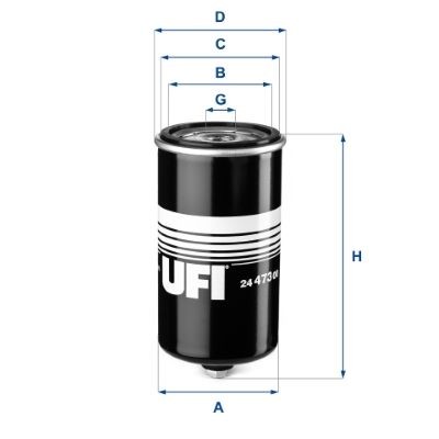 UFI 24.473.00 Fuel filter 51 12503 0059