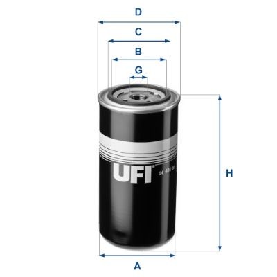 UFI Spin-on Filter Height: 190,2mm Inline fuel filter 24.480.00 buy