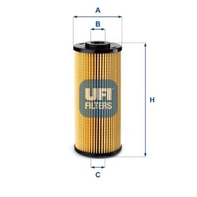 UFI Filter Insert Inner Diameter 2: 18mm, Ø: 65mm, Height: 157mm Oil filters 25.218.00 buy