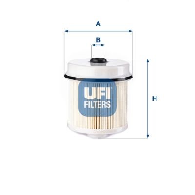 UFI Filter Insert Height: 115mm Inline fuel filter 26.132.00 buy