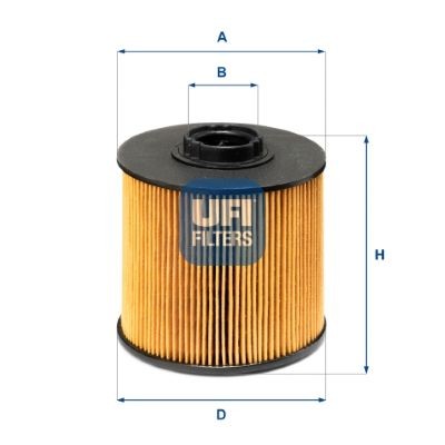 UFI Filtereinsatz Höhe: 96,5mm Kraftstofffilter 26.149.00 kaufen