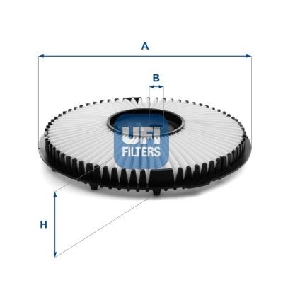 UFI 42mm, 19mm, 262,5mm, Filter Insert Length: 262,5mm, Width: 19mm, Height: 42mm Engine air filter 27.E44.00 buy