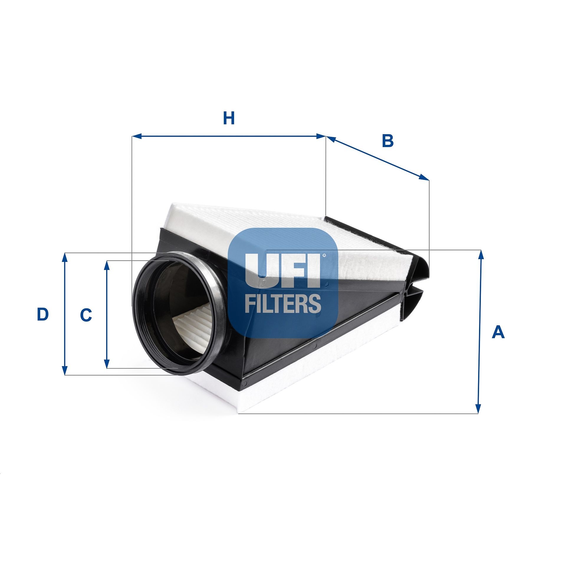 30.B87.00 UFI Air filters MERCEDES-BENZ 261,5mm, 108, 94mm, 137mm, Filter Insert