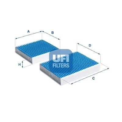 Original UFI Air conditioner filter 34.164.00 for AUDI 100