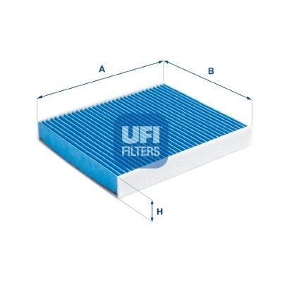 UFI with antibacterial action, 258 mm x 224 mm x 35 mm Width: 224mm, Height: 35mm, Length: 258mm Cabin filter 34.199.00 buy