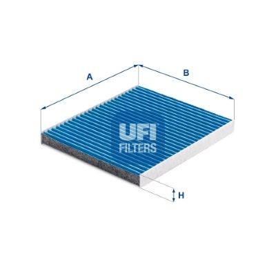 UFI with antibacterial action, 202 mm x 176 mm x 17 mm Width: 176mm, Height: 17mm, Length: 202mm Cabin filter 34.221.00 buy