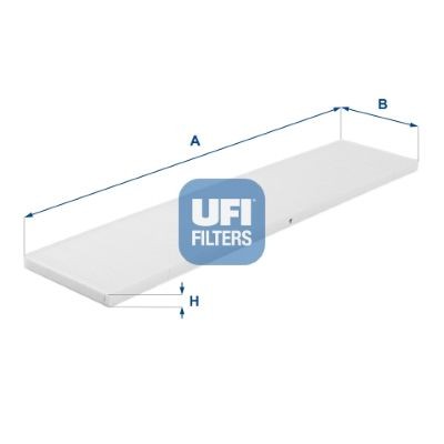 UFI Particulate Filter, 591 mm x 117 mm x 13 mm Width: 117mm, Height: 13mm, Length: 591mm Cabin filter 53.450.00 buy