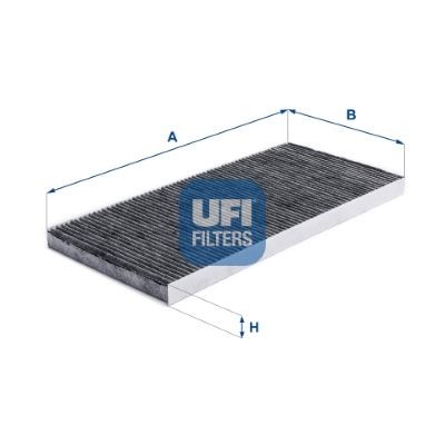 UFI 54.346.00 Pollen filter Activated Carbon Filter, 449 mm x 206 mm x 25 mm