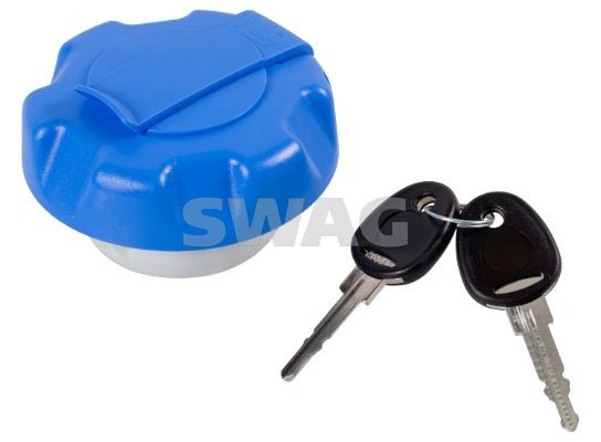 Petrol tank SWAG with key, with lock, Plastic, blue - 33 10 2490