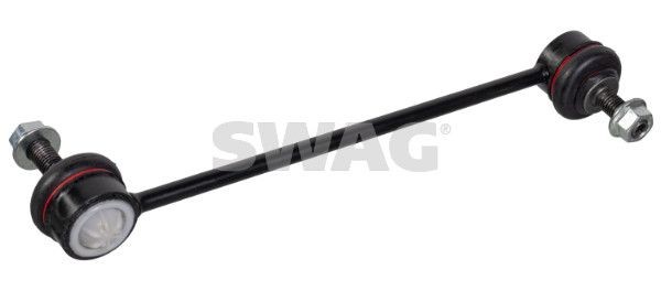 SWAG 33 10 3499 Anti-roll bar link Front Axle Left, Front Axle Right, 241mm, M10 x 1,5 , with self-locking nut, Steel