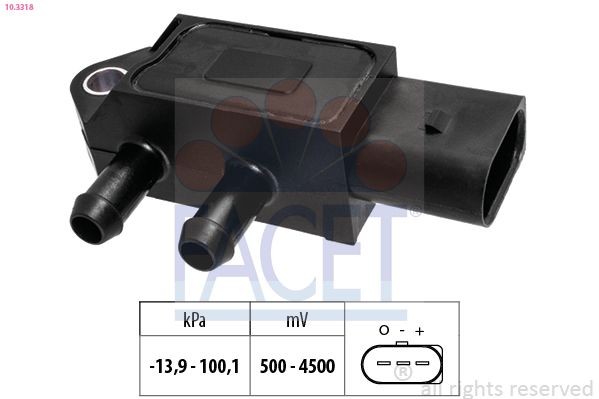 Volkswagen POLO Air Pressure Sensor, height adaptation FACET 10.3318 cheap