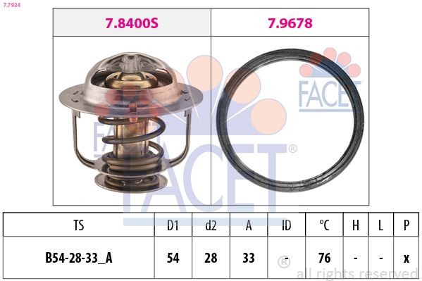 EPS 1.879.934 FACET 7.7934 Engine thermostat 21200-0C811