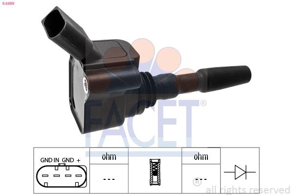 EPS 1.970.599 FACET 96499 Ignition coil pack Seat Leon 5f8 1.2 TSI 86 hp Petrol 2013 price