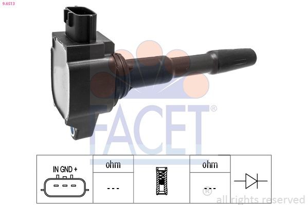 EPS 1.970.613 FACET 96513 Ignition coil Renault Megane CC 1.2 TCe 116 hp Petrol 2012 price