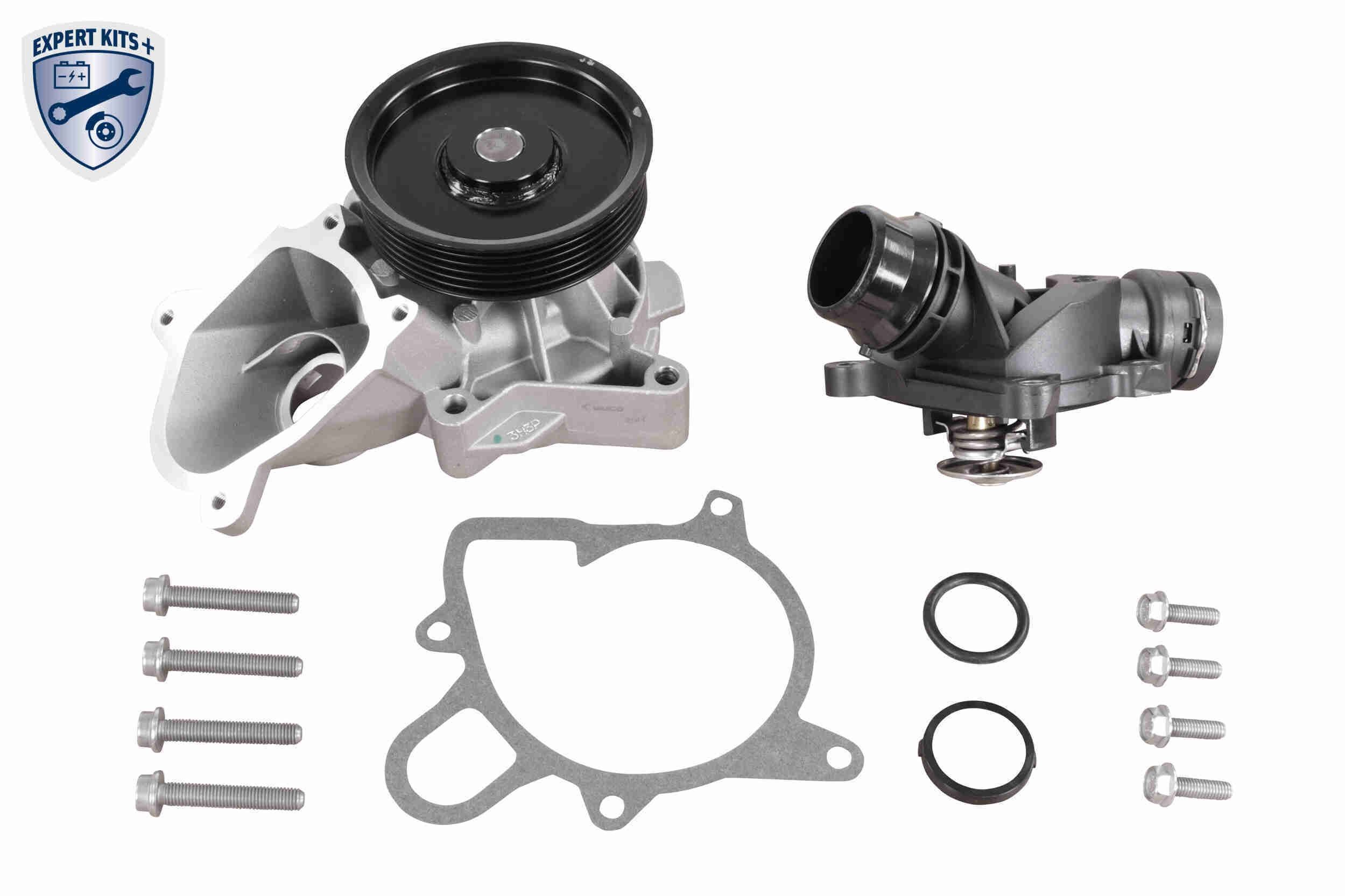 VEMO V20-99-2101 Thermostat Housing Engine Block, with gaskets/seals, with bolts/screws, with sensor, with thermostat