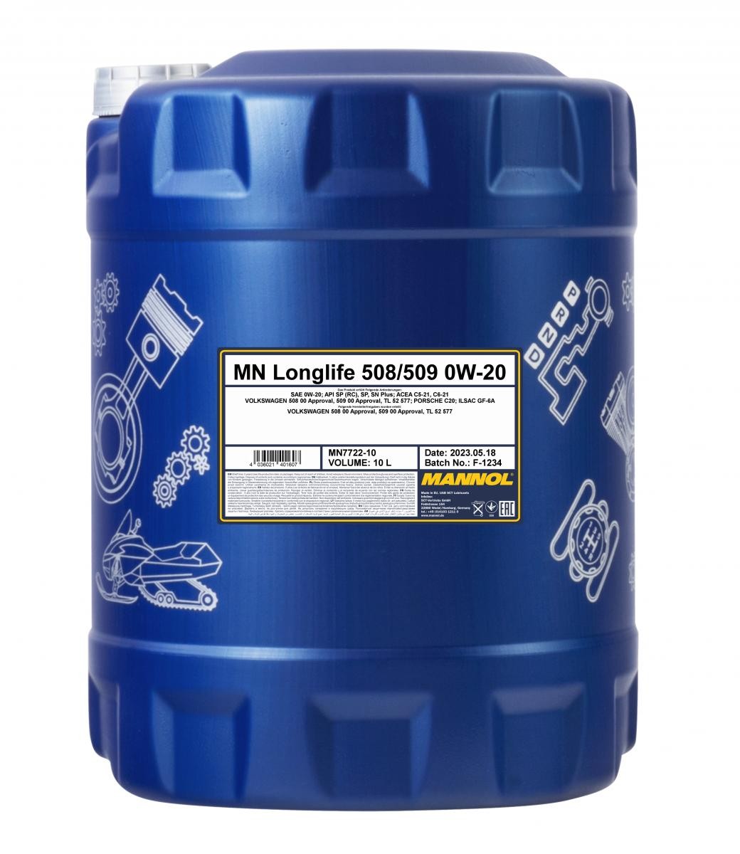 Auto oil 0W20 longlife diesel - MN7722-10 MANNOL Longlife 508/509