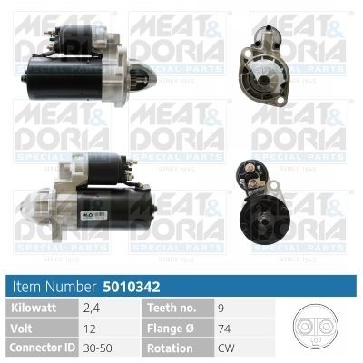 MEAT & DORIA 5010342 Starter motor 58402680