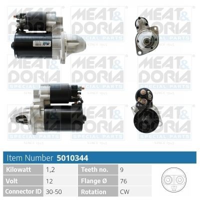 MEAT & DORIA 5010344 Starter motor 7523450