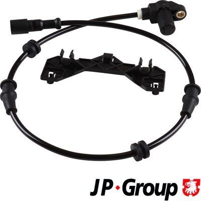 JP GROUP 1297103100 ABS sensor Front Axle Left, Front Axle Right, Passive sensor, 790mm, black