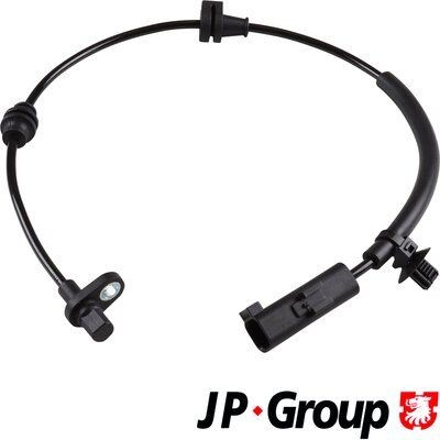 Wheel speed sensor JP GROUP Rear Axle, Active sensor, 530mm, black - 1597103800