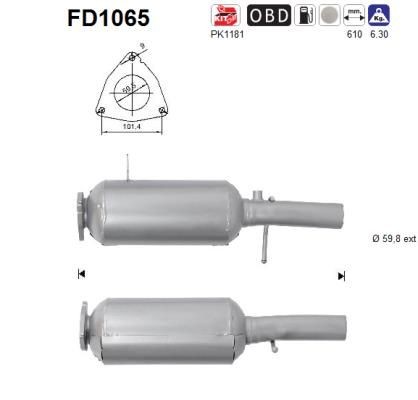 AS FD1065 Partikelfilter Euro 5, Cordierit Land Rover in Original Qualität