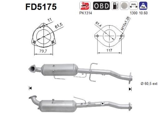 Toyota Diesel particulate filter AS FD5175 at a good price