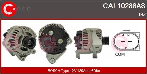 CAL10288AS CASCO Generator BMW 12V, 120A, M8, CPA0149, Ø 50 mm, with integrated regulator