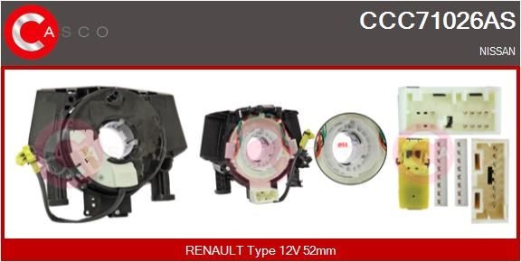 Nissan X-TRAIL Clockspring, airbag CASCO CCC71026AS cheap