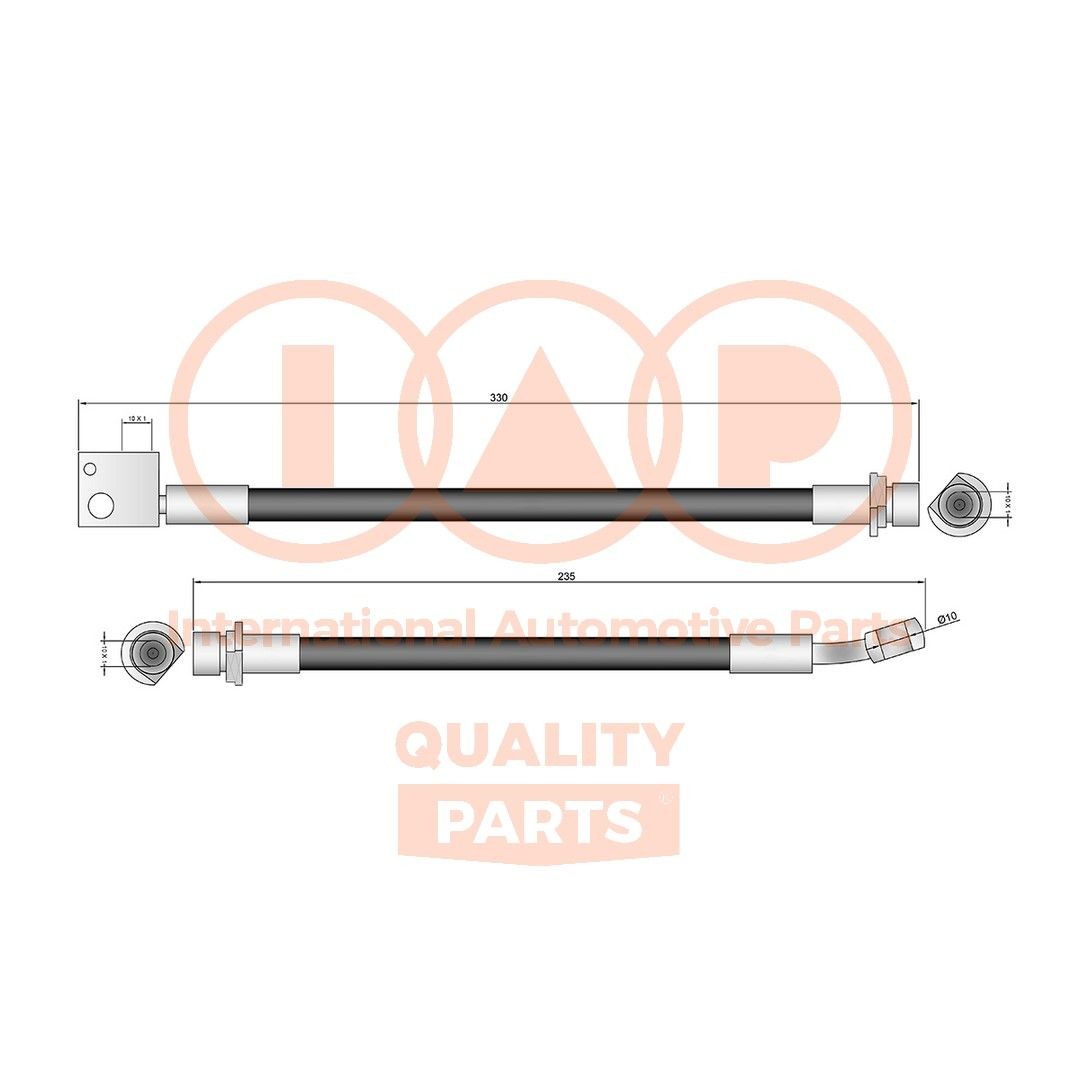 Original IAP QUALITY PARTS Brake flexi hose 708-06016 for HONDA CIVIC