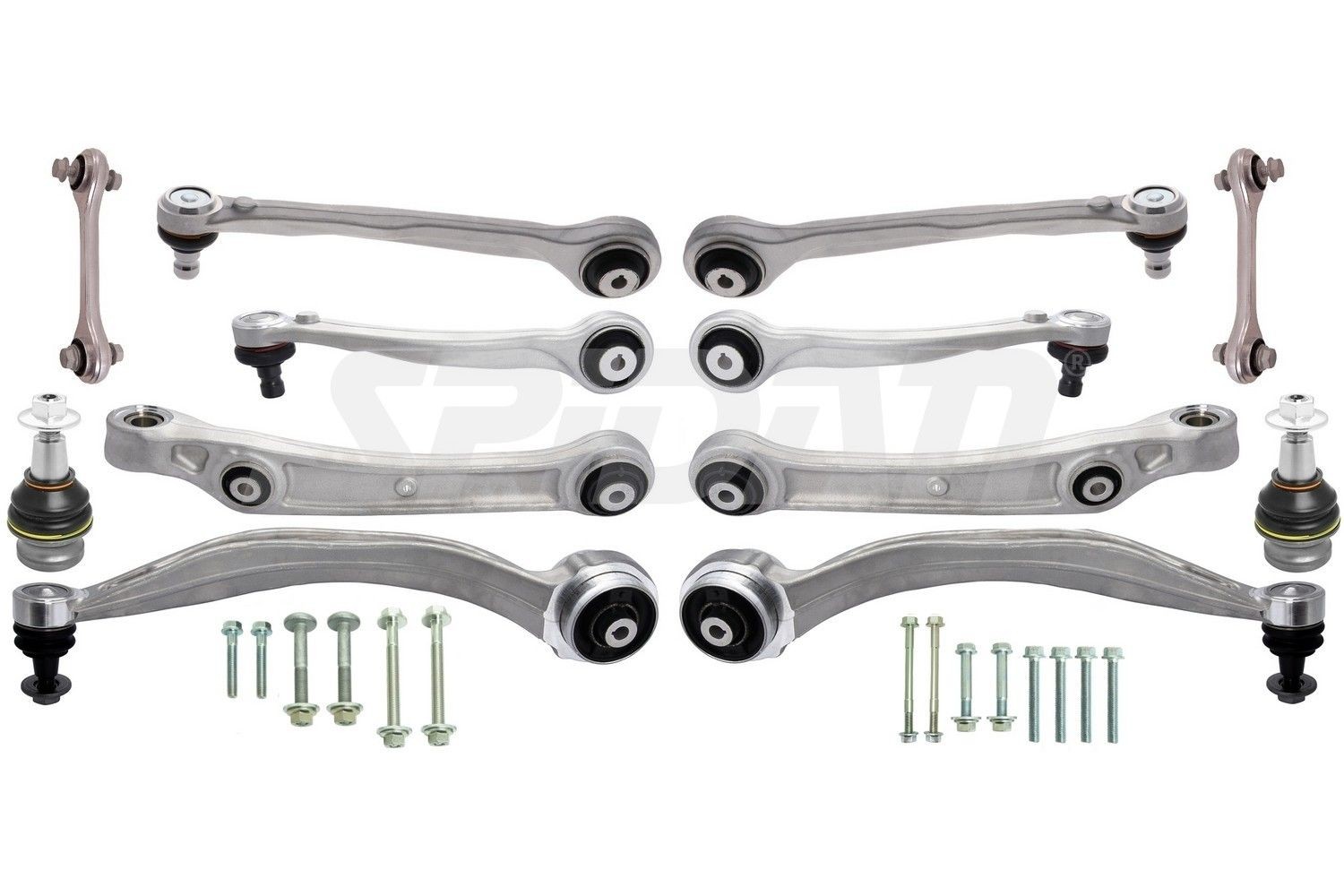 SPIDAN CHASSIS PARTS Trailing Arm, Front Axle, with fastening material Control arm kit 60505 buy