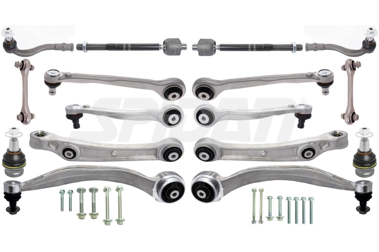 SPIDAN CHASSIS PARTS Trailing Arm, Front Axle, with fastening material Control arm kit 60506 buy