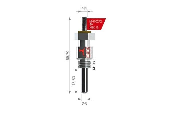 Original MH70272 MEHA AUTOMOTIVE Glow plug, parking heater experience and price