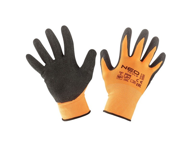 NEO TOOLS yellow, black, Latex, Polyester Protective gloves 97-641-10 buy