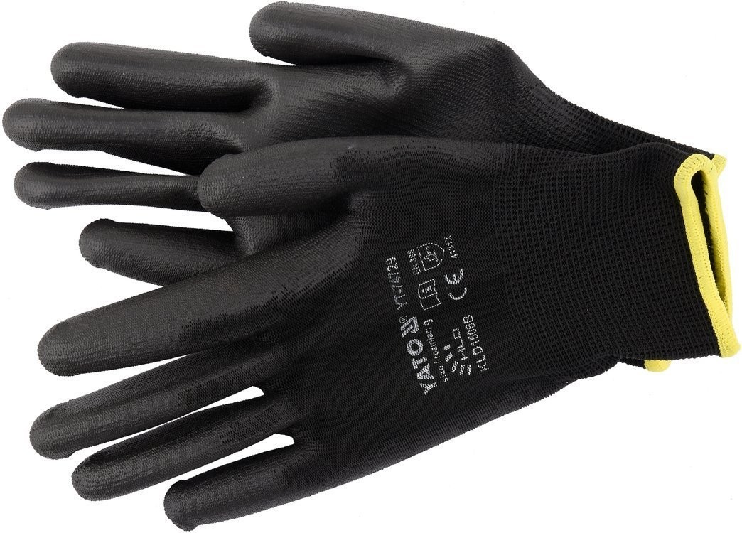 YATO YT-74729 Work gloves black, Nylon