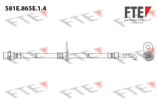 FTE 581 mm, M10x1, 10 mm Length: 581mm, Thread Size 2: Banjo Fitting, Internal Thread: M10x1mm Brake line 581E.865E.1.4 buy