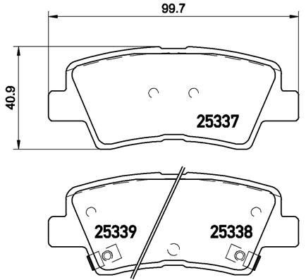 Hyundai ACCENT Disk brake pads 18109731 BREMBO P 30 067X online buy