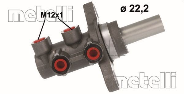 05-1182 METELLI Brake master cylinder CHEVROLET D1: 22,20 mm, Aluminium