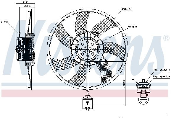 OEM-quality NISSENS 850062 Radiator cooling fan