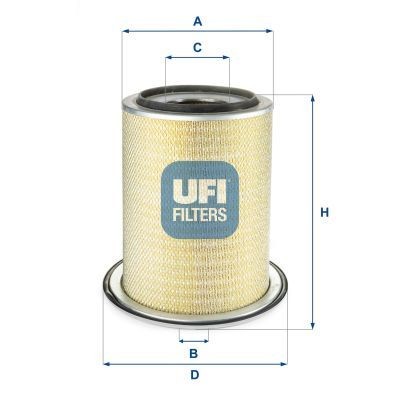 UFI 27.D00.00 Air filter 8-98091-394-0