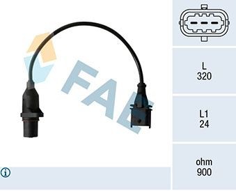 FAE 3-pin connector, Inductive Sensor, with cable Number of pins: 3-pin connector Sensor, crankshaft pulse 79484 buy