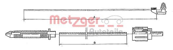 11.0223 METZGER 10.0381 Throttle cable 7701349815