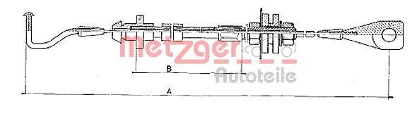 METZGER 10.090 Throttle cable VW PASSAT 1990 in original quality
